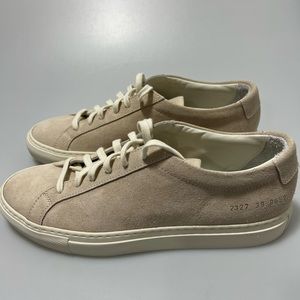 Common Projects Achilles Suede Low Top Sneakers Nude Women’s EU 39/US 9.